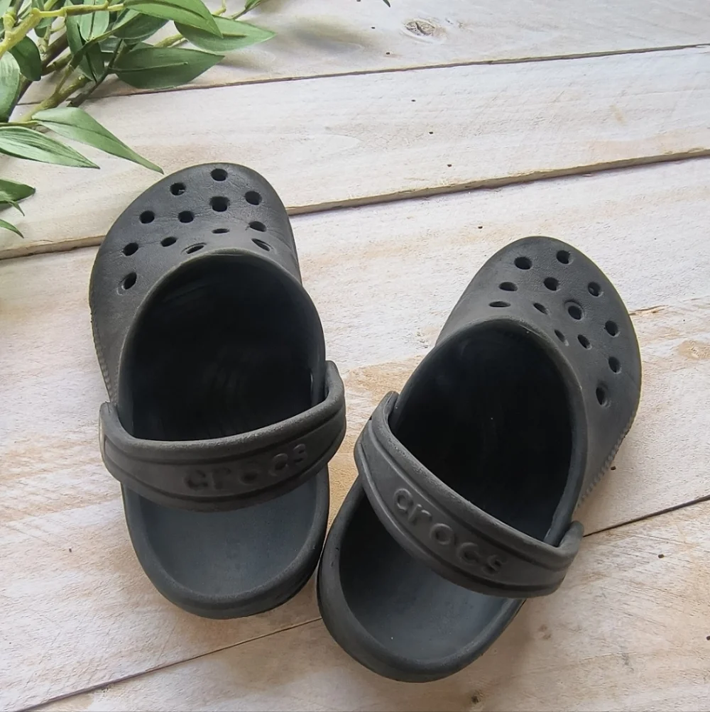 Crocs Classic Black Slip On Clogs Shoes Toddler Water Shoes Toddler C12